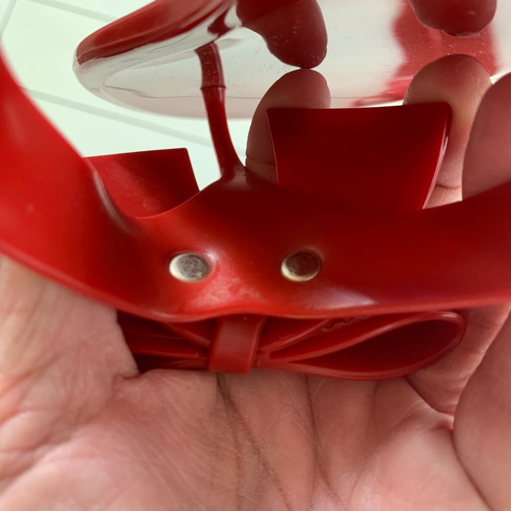 Salvatore Ferragamo Red Bali Bow Sandals - Picture 6 of 8
